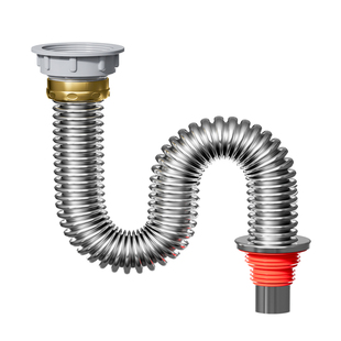 厨房不锈钢下水管配件55mm洗菜盆58mm接口大口径防臭洗碗池排水管