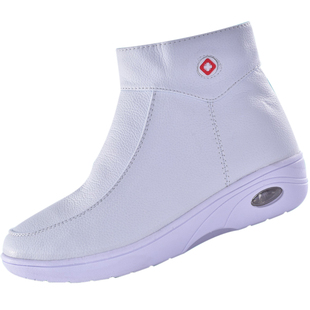 加绒护士鞋女软底白色冬款棉鞋秋冬季靴不累脚冬天防滑厚底