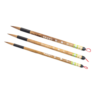 上海周虎臣书画毛笔批发 楷书行书勾线书法笔 兰蕊大中小狼毫毛笔