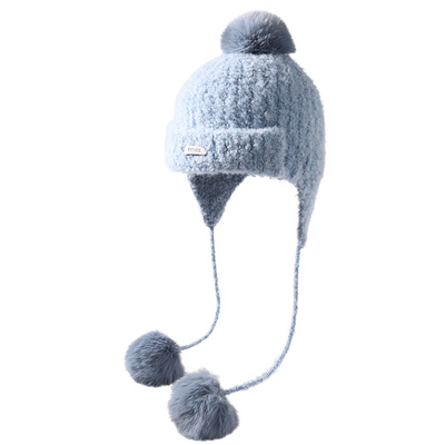 CACUSS冬季保暖防寒护耳毛线帽女