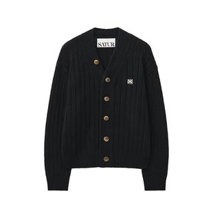 【自营】SATUR ARCHIVE2025春圈圈纱情侣针织开衫时尚休闲女上衣