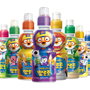 【自营】韩国进口pororo啵乐乐儿童饮料网红果汁草莓饮品啵啵乐