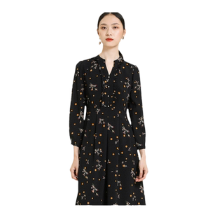 乔万尼商场同款连衣裙商场新品女装高级设计感显瘦中长裙ES3E526