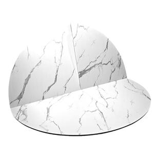 四分可折叠圆桌面4折圆桌台面板餐桌圆形家用大圆桌12/10/14/16人