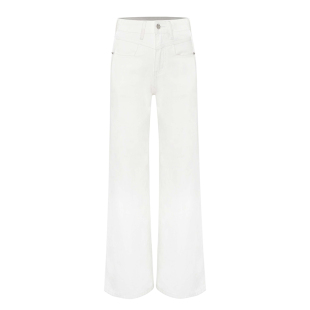 Kroche  retro jeans 高腰休闲阔腿百搭直筒白色牛仔裤