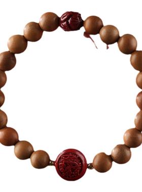 儒公子朱砂十二生肖桃木手串