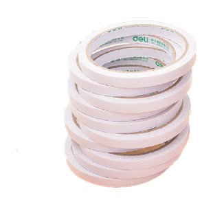 得力强力双面胶幼儿园儿童手工专用高粘度纸胶带不留胶无痕办公用