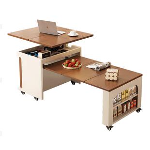 可移动茶几客厅家用伸缩折叠沙发边几小户型阳台小茶桌升降小推车