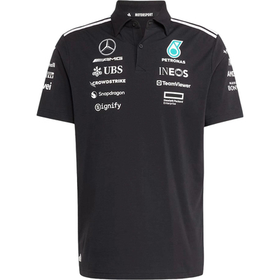 Adidas/阿迪达斯官方正品TEAMS25新款男黑白色短袖Polo衫JW5391