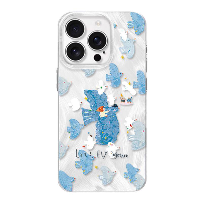 【在一起】涂鸦女孩飞鸟适用iPhone17/16promax手机壳华为Nove13磁吸红米k70羽纱IQOO12小米13