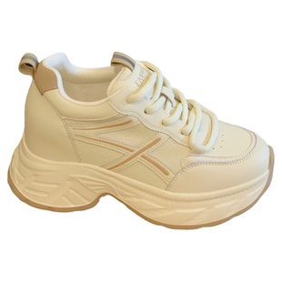 内增高厚底老爹鞋女2025秋季新款小个子显瘦轻便不累脚系带运动鞋