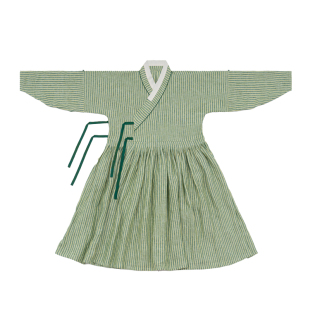 谜阿凰【青柠贴里】明制汉服亚麻上衣长连衣裙早秋日常款大明少女