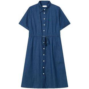 【新品】BEANPOLE滨波2026夏季女士复古慵懒风纯棉牛仔短袖连衣裙