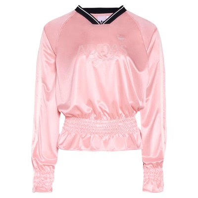 阿迪达斯（adidas）女子针织休闲文化抽褶宽松长袖T恤KS2880