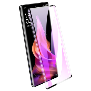 适用opporeno9钢化膜曲面抗蓝光水凝膜全包边防指纹opopreno9pro手机贴膜全屏覆盖reno9pro+防摔防爆保护高清