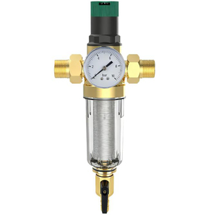 家用减压阀过滤器铜4分带压力表可调压稳压不锈钢微滤全屋净水器