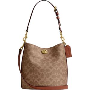 COACH/蔻驰女士WILLOW 19号柔软老花水桶包斜挎包