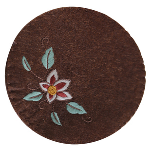 敦煌研究院敦煌手作刺绣杯垫吸水杯垫茶托高级感轻奢茶垫咖啡杯垫