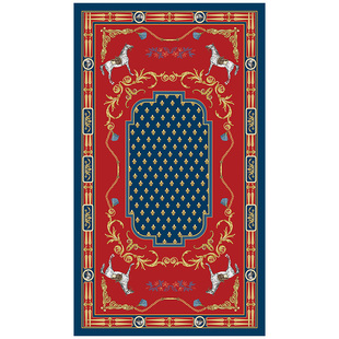 范居态度御骥瑞马迎财入户门垫红色招财新年高档马年免洗进门地垫