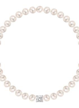 女人造珍珠立方锆日韩手链ins风