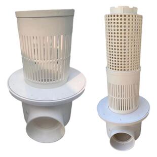 帆布养鱼池地漏排污口养殖池出水口防堵塞花漏高密度pvc鱼码桶