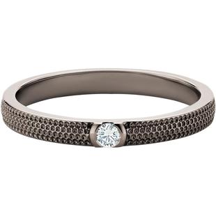 [新年礼物]De Beers 戴比尔斯 Azulea 窄版黑金戒指