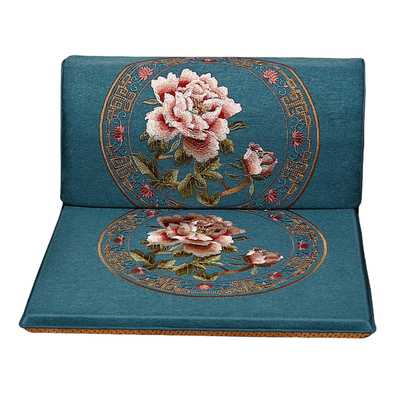 刺绣中式坐垫防滑可拆洗椅垫