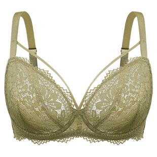 【野百合】遐性感绑带7/8杯蕾丝文胸罩透气大胸显小薄款内衣女