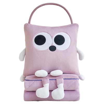 抱枕被子两用二合一冬季牛奶绒毯