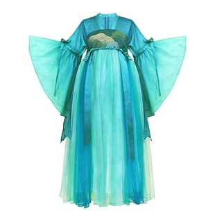 本格原创汉服女童古风改良汉服襦裙天青色中国风超仙夏款连衣裙