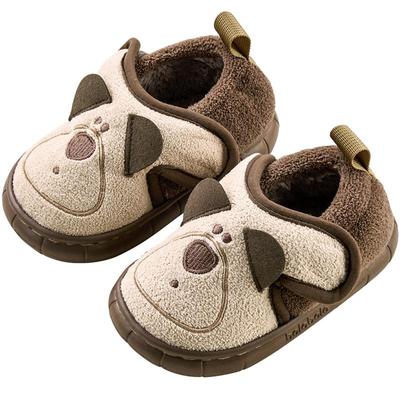 巴拉巴拉童鞋儿童秋冬棉拖鞋男童女童家居包跟保暖鞋毛绒动物造型