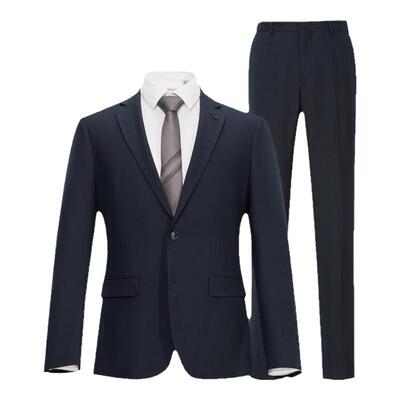 HLA/海澜之家西装男仿毛绅士套西新郎正装商务伴郎婚礼西服套装