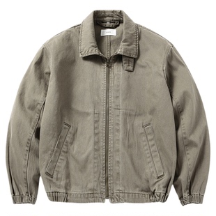 UTIMUS水洗夹克工装外套拉链茄克翻领做旧哈灵顿G9廓形复古翻领