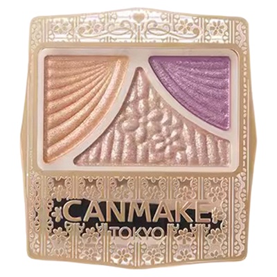 canmake/井田日本蝴蝶结三色眼影盘11/12闪粉珠光大地色