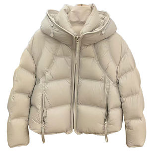 雅鹿YT501B17390云朵泡芙羽绒服短款加厚冬宽松保暖面包羽绒外套