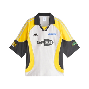 BRAIN DEAD联名运动短袖球衣男女adidas Originals阿迪达斯三叶草