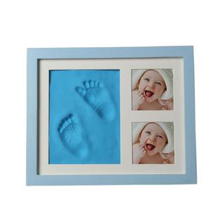 宝宝手脚印泥婴儿小脚丫印新生儿手足印胎毛纪念满月百天礼物相框