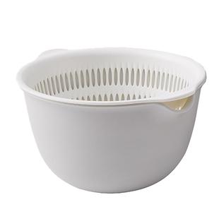 创意日式双层沥水篮洗菜盆客厅水果盘家用小号塑料菜篮子洗菜篮