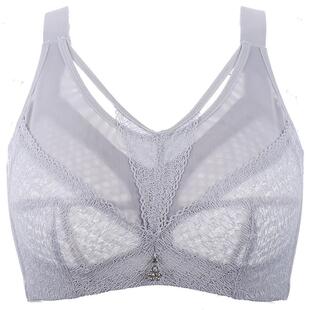 大码内衣大胸显小胸大杯全罩杯防下垂聚拢收副乳夏季薄款文胸罩女