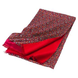 本命年红色男士围巾冬季2026新款马年中老年人加厚真丝丝巾送礼