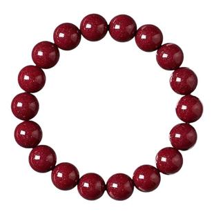 天然朱砂手串原矿高含量紫金砂帝王砂正品转运手链男款女款手钏