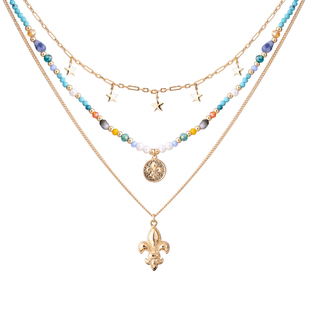 SUMIYAKI 度假海洋项链串珠彩色项链原创叠戴吊坠锁骨链情侣礼物