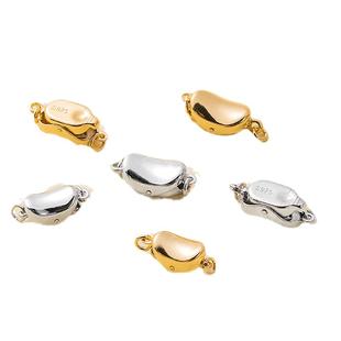 珍珠项链扣头925纯银配件线925银连接头插棒专用线手链元宝扣diy