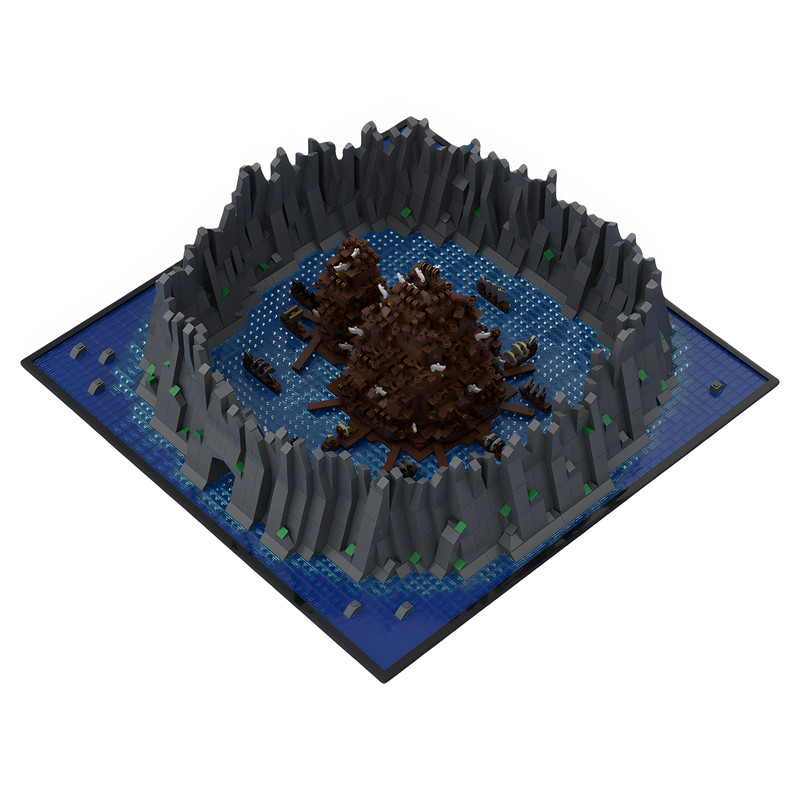 【高砖零件】现货小颗粒MOC-241267沉船湾积木海盗玩具模型摆件