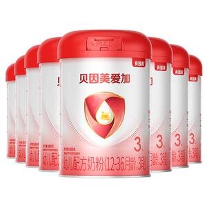 618狂欢】贝因美爱加3段幼儿1-3岁乳铁蛋白奶粉800克*8罐旗舰店