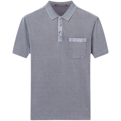 啄木鸟短袖休闲中年棉质t恤男