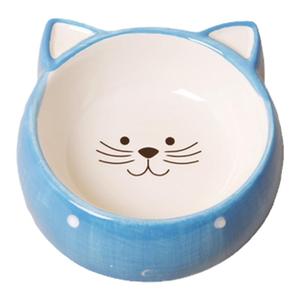 伊丽elite宠物陶瓷碗猫头造型碗猫碗狗碗小型犬可爱卡通造型陶瓷