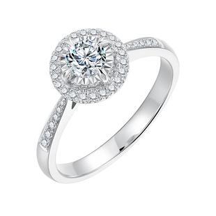 【定制专用】莱绅通灵 耀世 18k金钻石戒指群镶钻戒婚戒