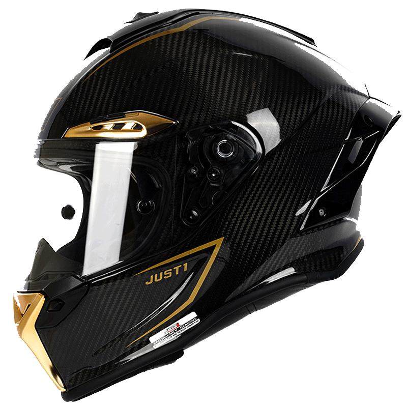 JUST1摩托车头盔碳纤维全盔J1机车赛道四季跑盔防雾赛车变形金刚