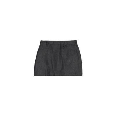 MAX&Co.女装春夏迷你牛仔半身裙LPS联名深灰色通勤风8101035202